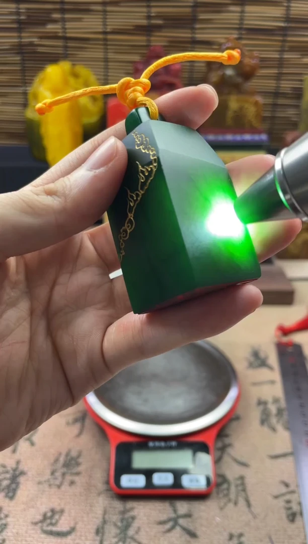 寿山石印石雅安绿秤砣大道至简