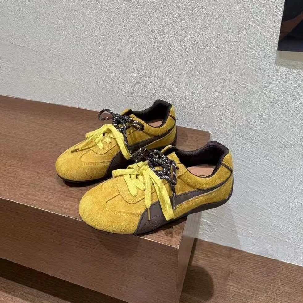 [DARUI]复古新款运动休闲鞋透气平底系带板鞋德讯鞋女鞋