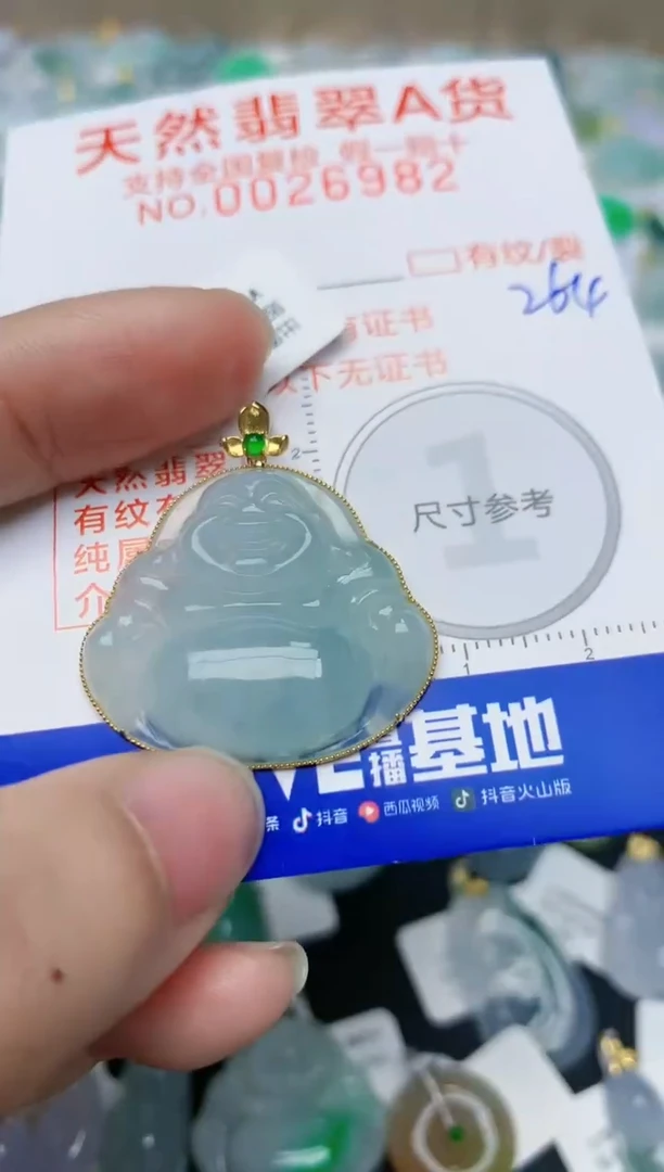 【闪购商品】翡翠颈饰18K金镶嵌天然翡翠A货    264