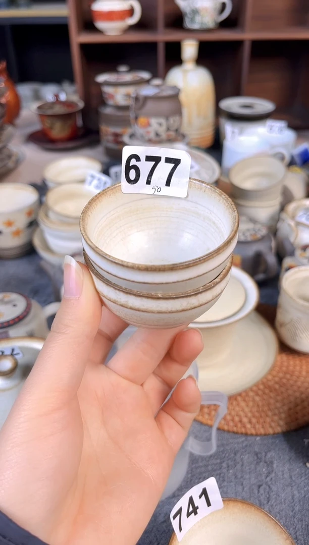 【闪购商品】陶八工细陶粉引蛋壳杯