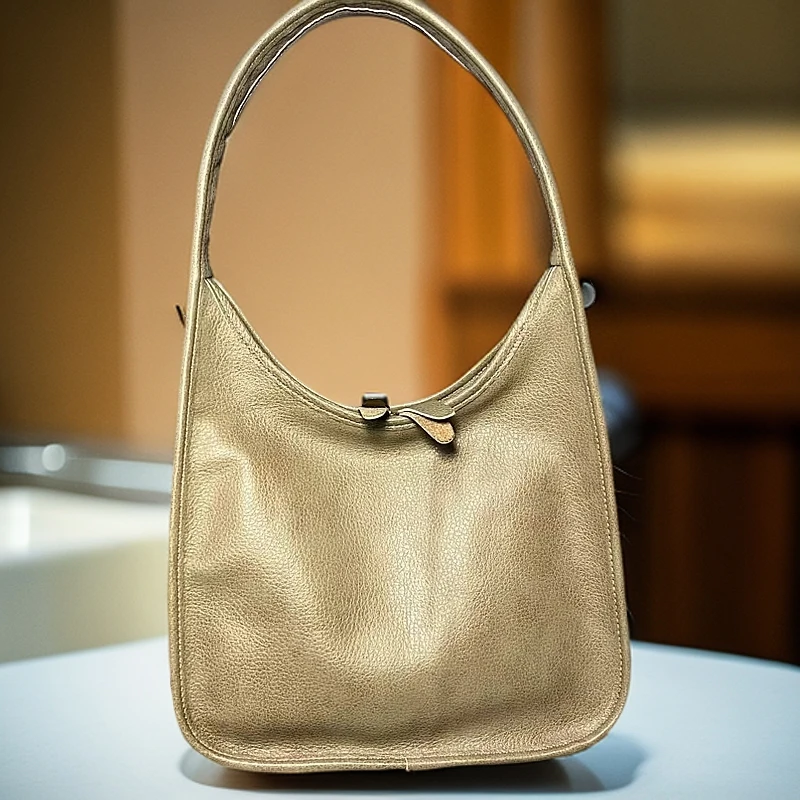 2025新款真皮拉链单肩包大容量软皮腋下斜挎包包