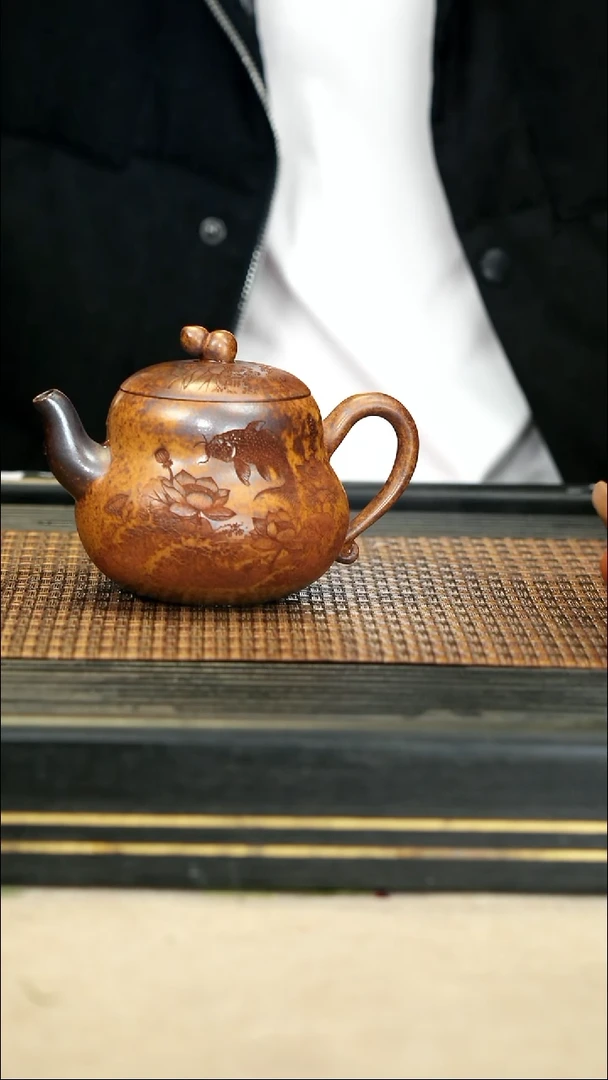 【闪购商品】紫砂茶壶18柴烧 葫芦壶