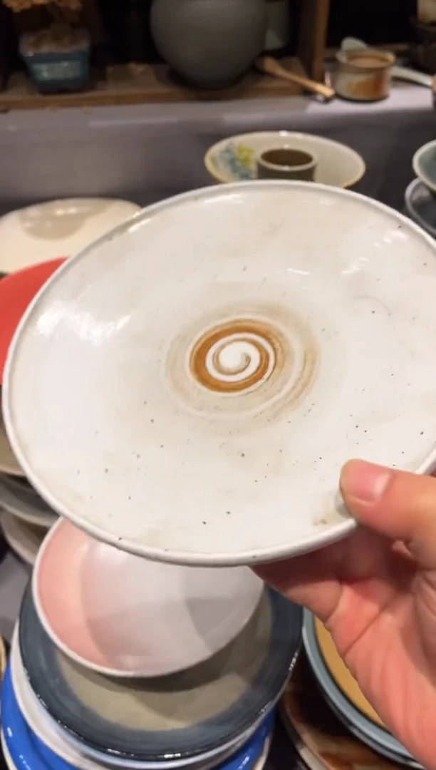 【闪购商品】瓷片212白麻点菜盘1个