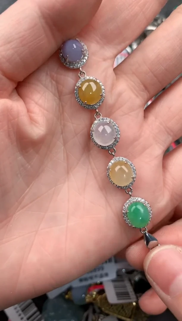 银S925镶嵌戒指翡翠999---7