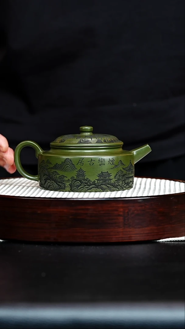 茶壶紫砂宜兴紫砂 绿泥 德钟