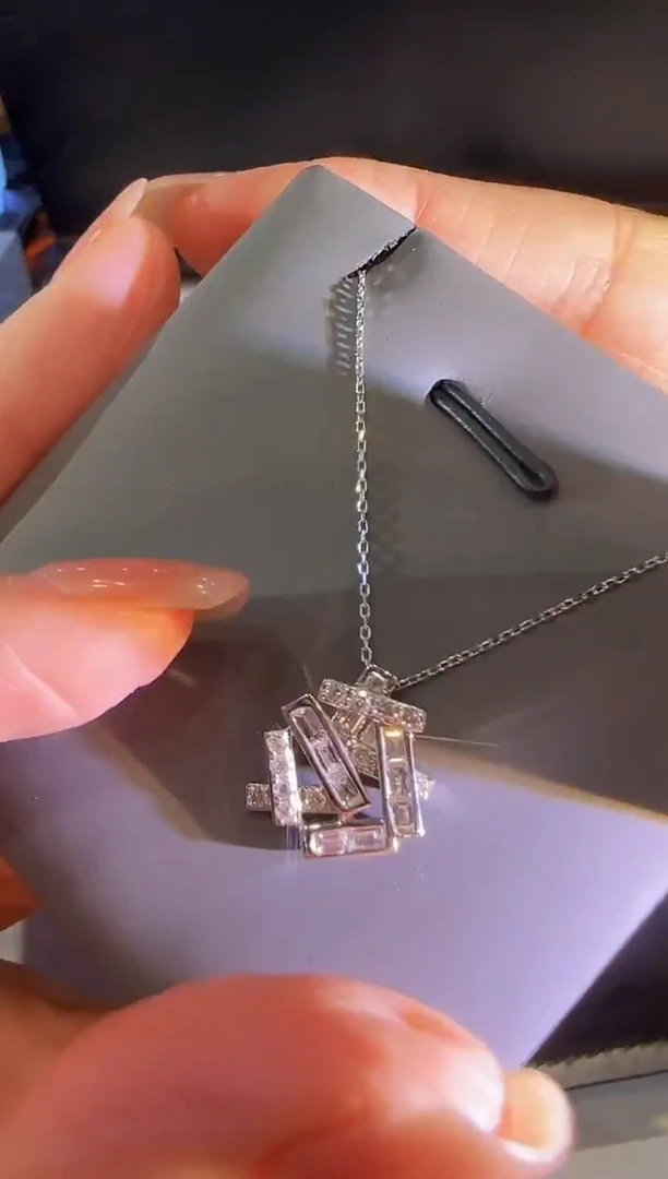 套链钻石18K金镶嵌严选-小拼图套链