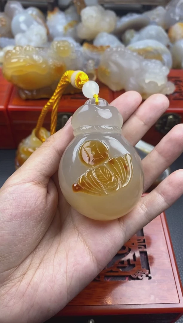 玛瑙/玉髓手把未镶嵌馨**瀹00