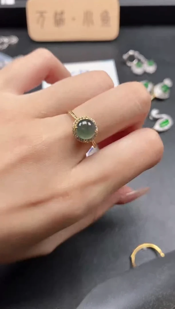 银S925镶嵌戒指翡翠551