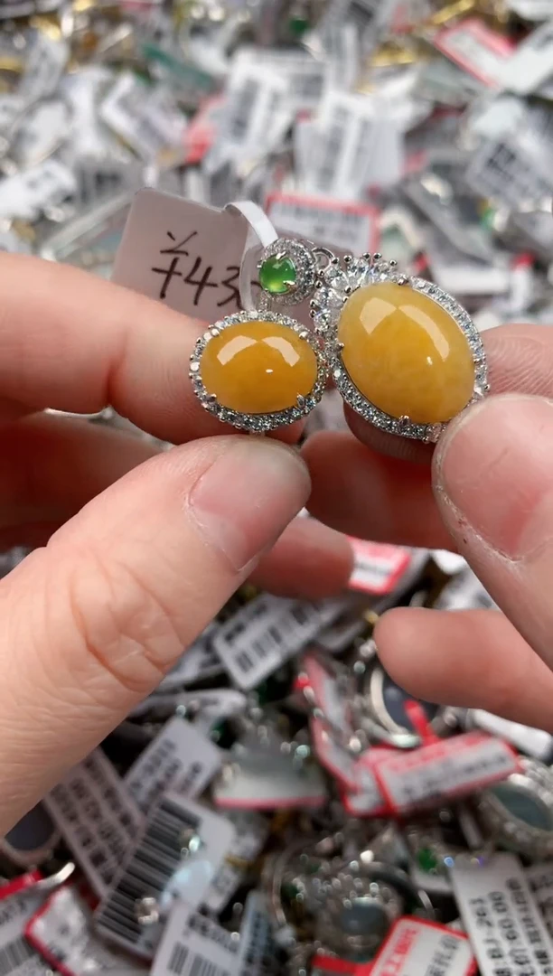 银S925镶嵌戒指翡翠11       1
