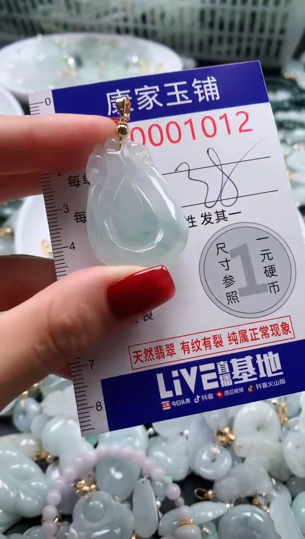 翡翠未镶嵌吊坠(不含链)1012