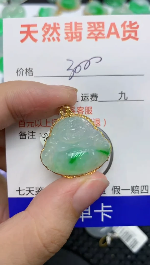 【闪购商品】翡翠颈饰18K金镶嵌1112111111