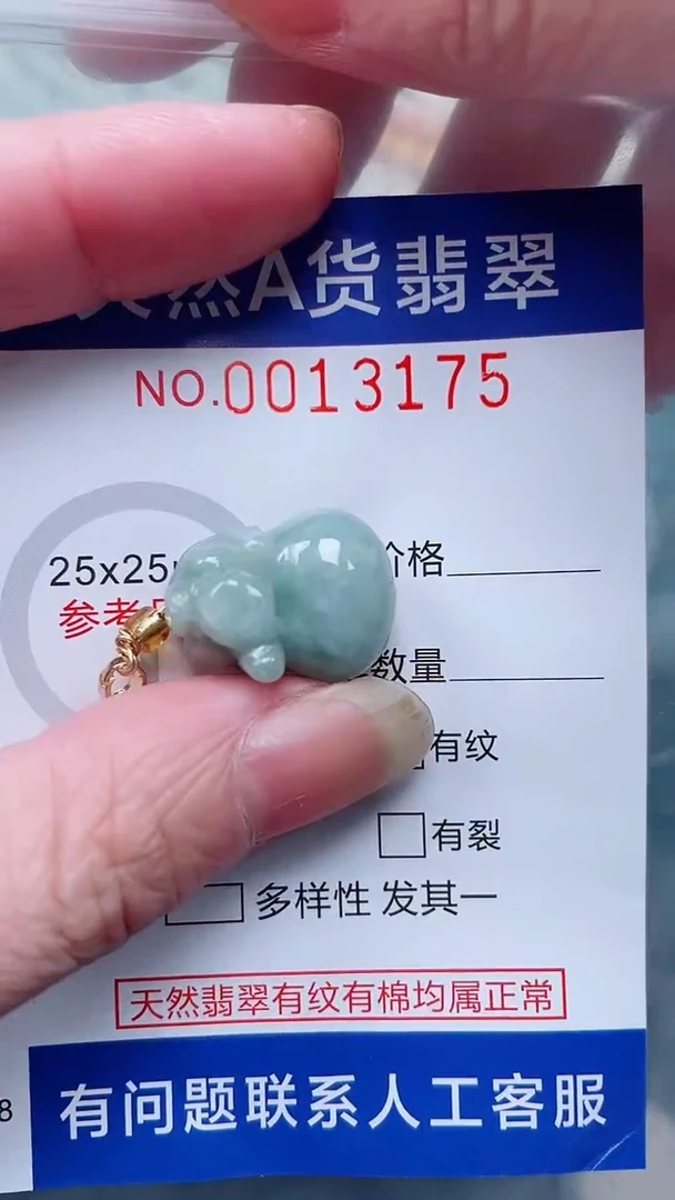 翡翠未镶嵌吊坠(不含链)1