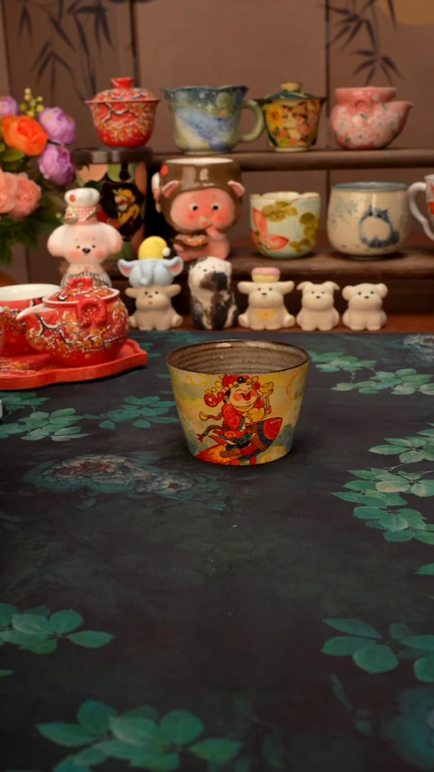 迷糊 老财猪口杯