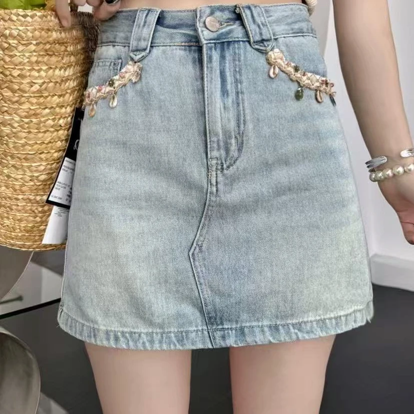 【安迪严选2】802高腰夏季新款高级时尚休闲气质a字百搭牛仔短裤