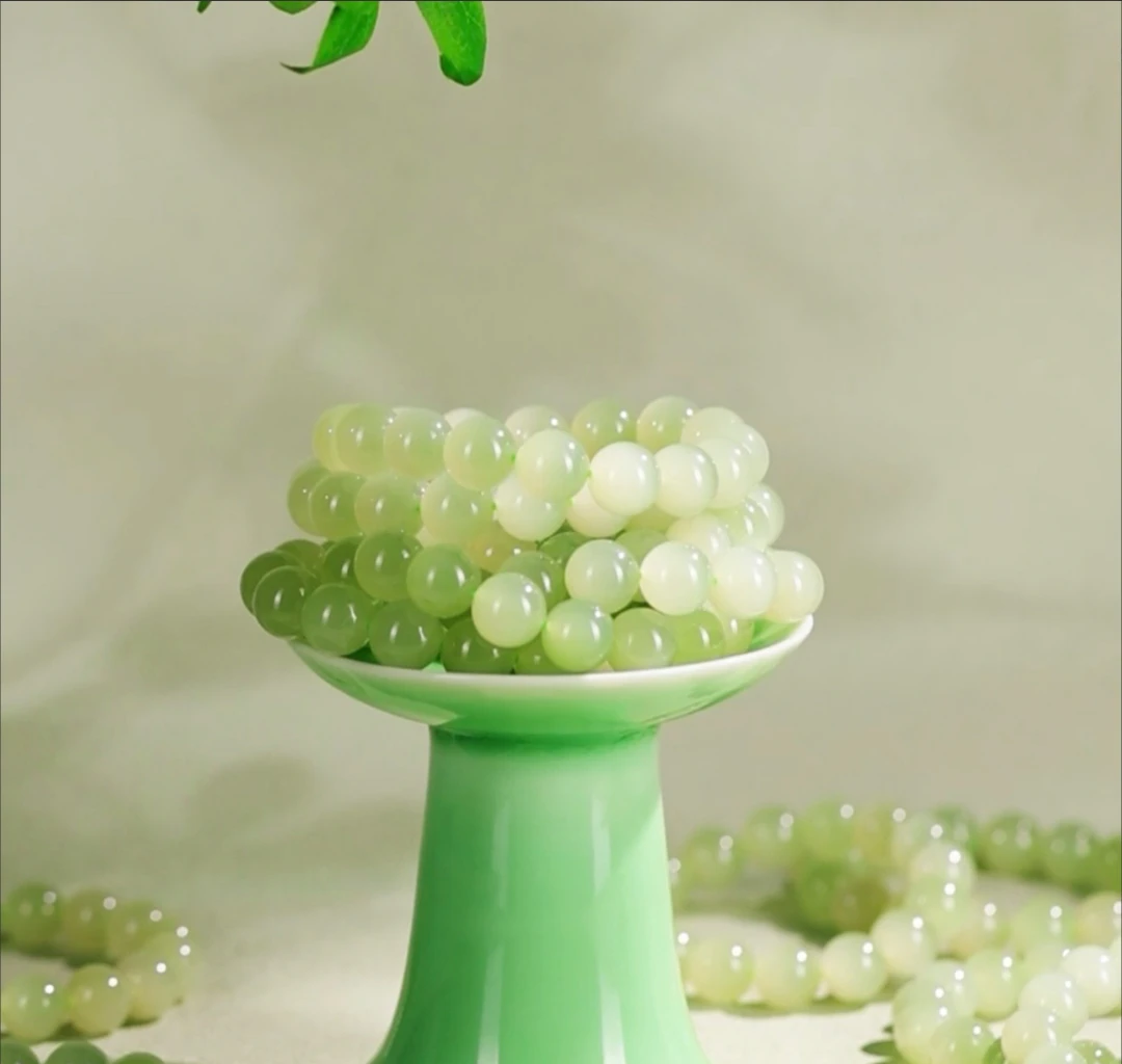 【典藏晴水】高冰晴水猫眼和田玉手串11.5m+(多样性发货)D0538