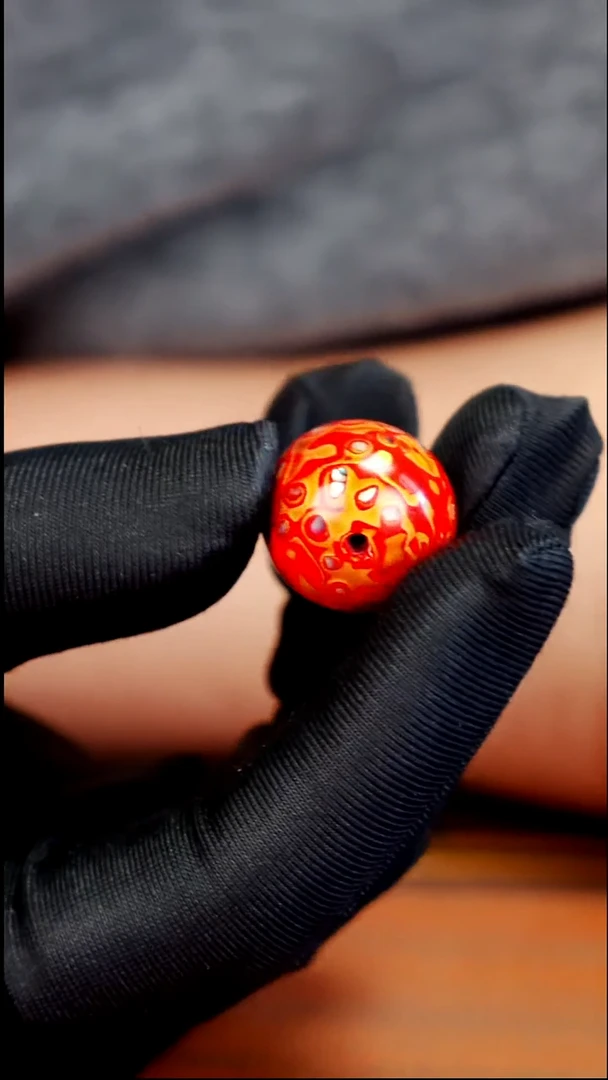 疯子大漆中国红螺钿20mm