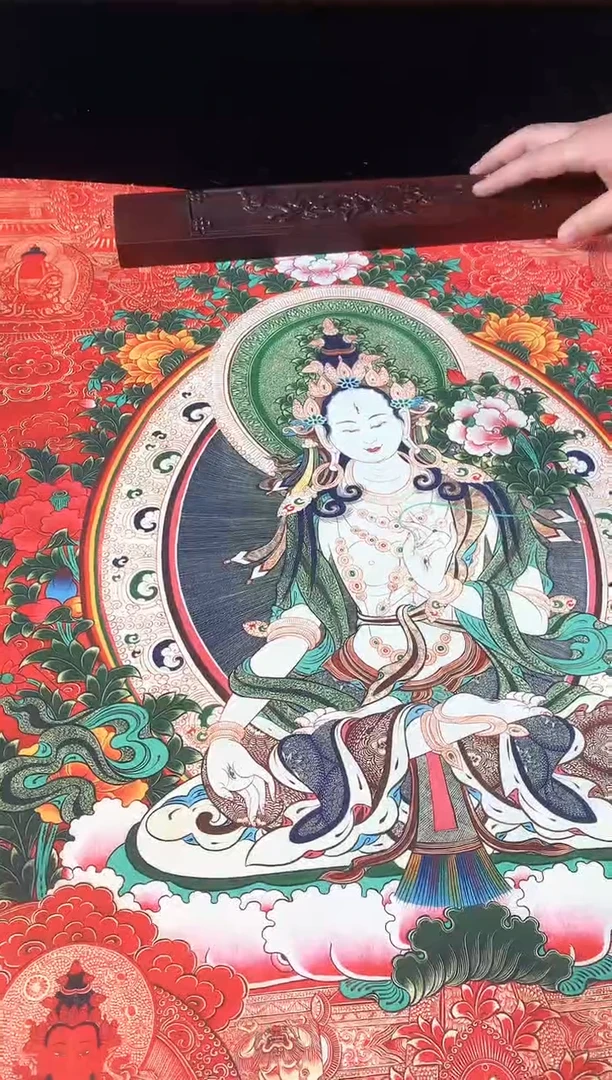 吊坠藏白度母唐卡