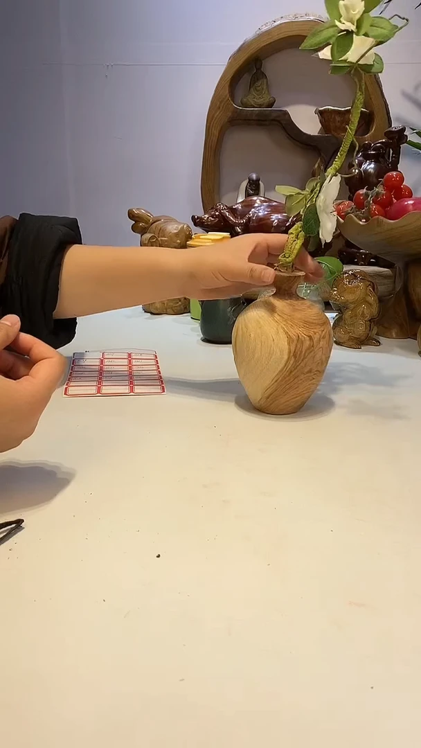 【闪购商品】香樟木A27原木拉丝花器/尺寸11*16