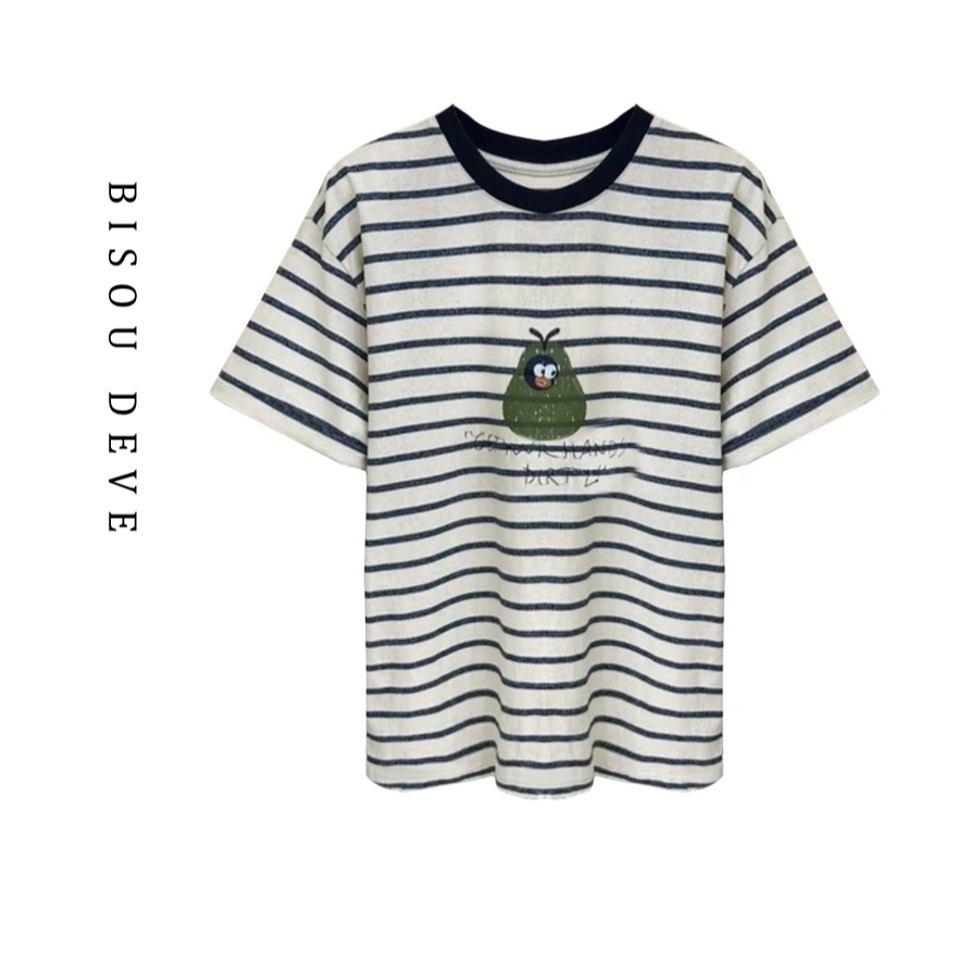 【直播专属】梨萌条纹T恤MV07015937