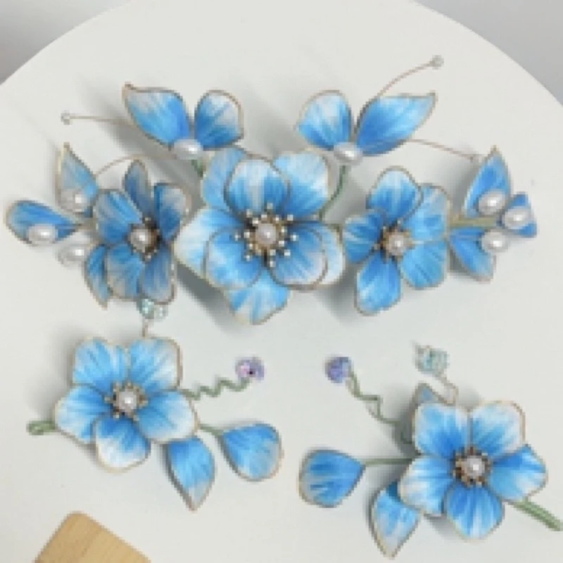 慕绒家 非遗绒花古风发簪 手工制作默认微瑕