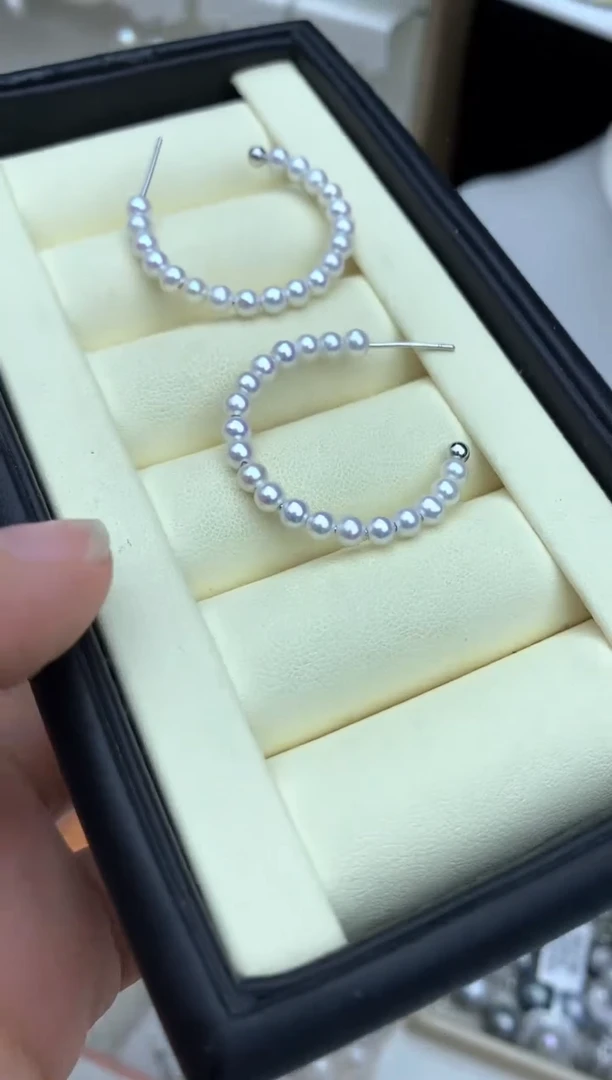 未镶嵌耳饰淡水珍珠多样性发其一