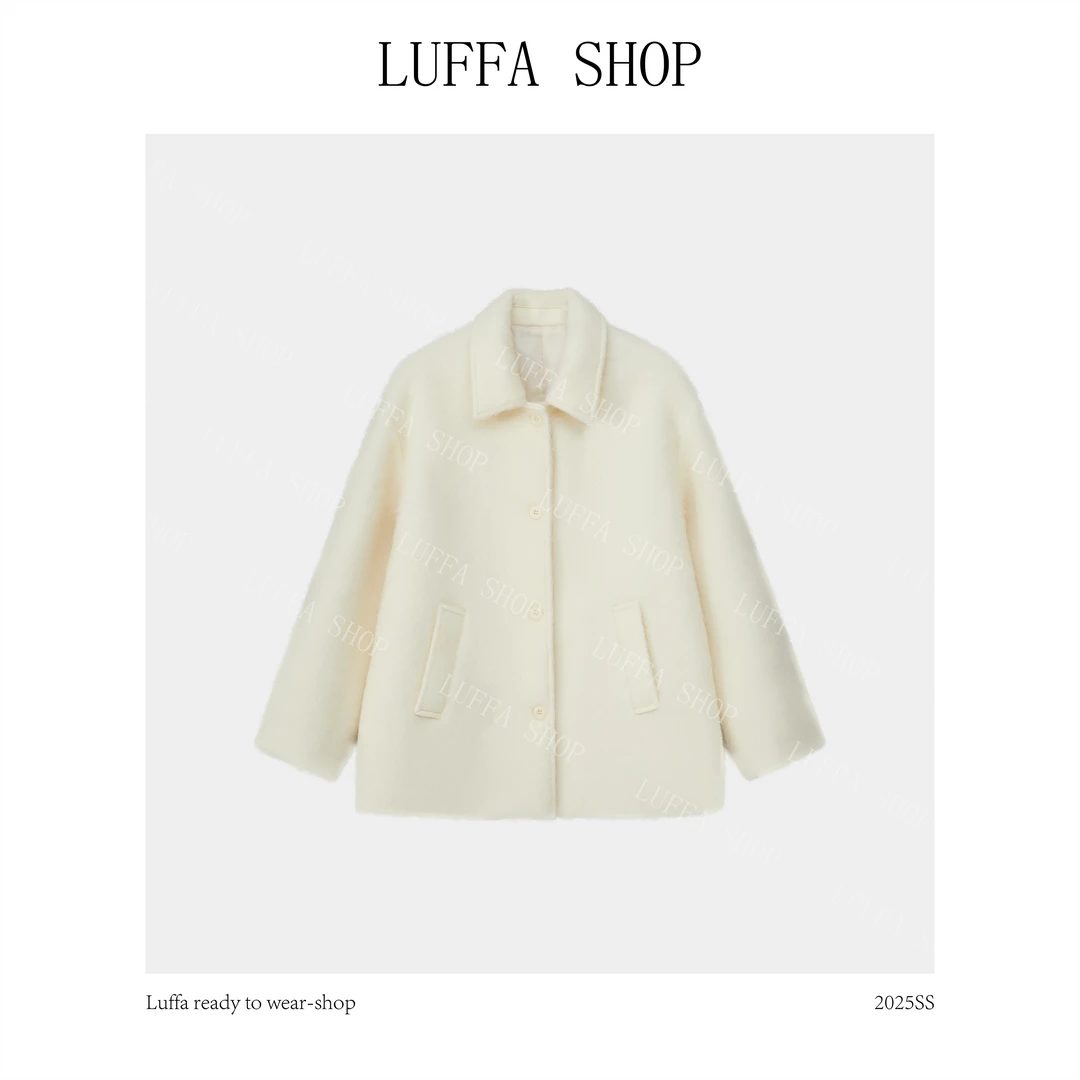 【Luffa shop】“椰麦奶咖”韩系高级感百搭毛呢外套WT20251108