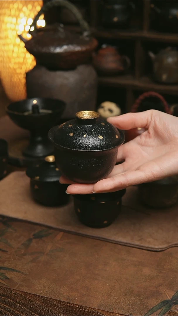 微瑕福利盖碗黑金盖碗125毫升