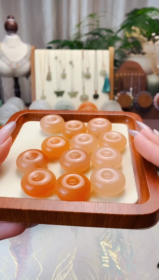 【闪购商品】石英质玉颈饰未镶嵌彩玉平安扣拍一发一