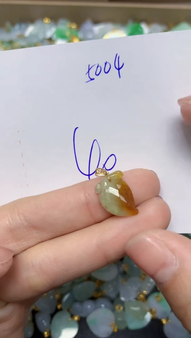 【闪购商品】翡翠颈饰18K金镶嵌 天然翡翠A货