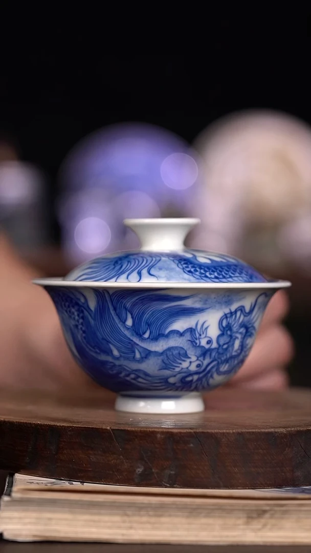 微瑕福利 现代瓷柴窑大撇口