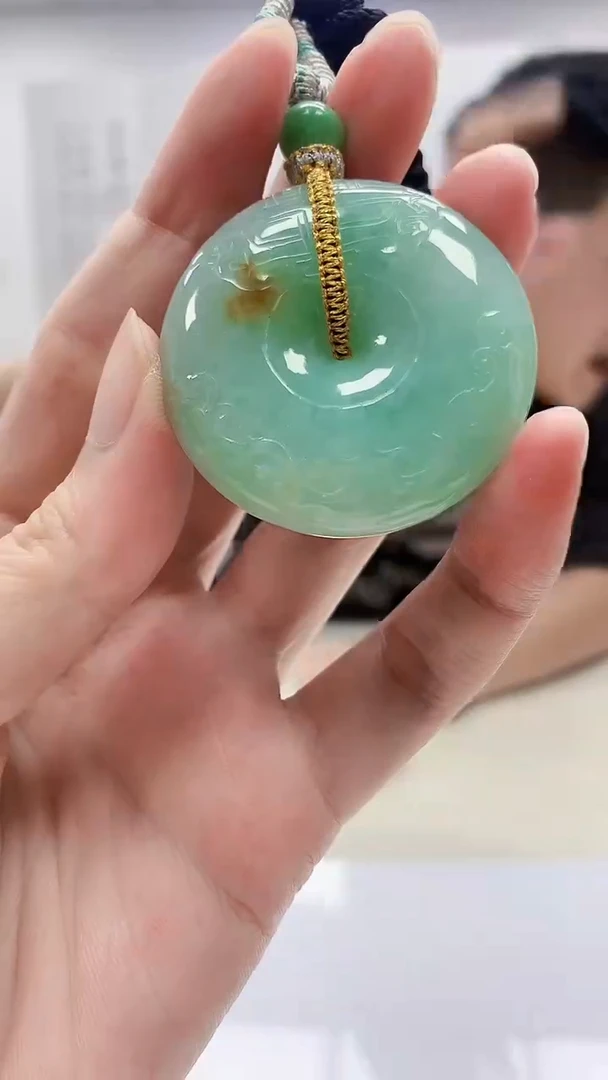 定制翡翠未镶嵌5028zm-毛货挂件99扣子