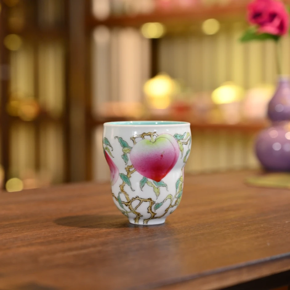 LXGF0168 灵玺-寿桃折腰杯
