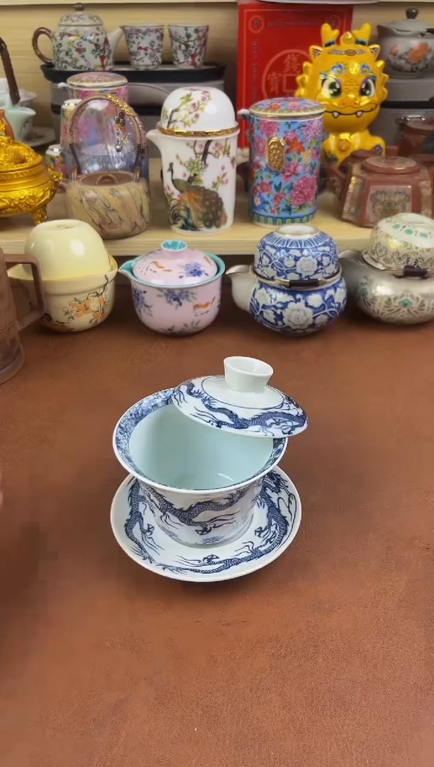 陶瓷茶具摆件旅行套组