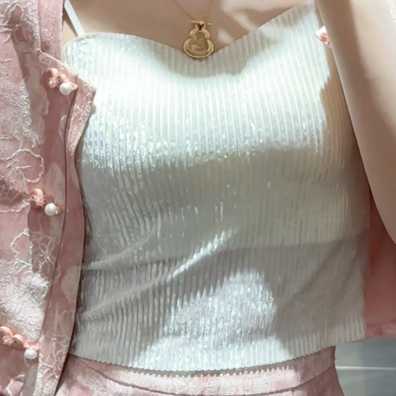 【有现】【周粥】【丝绒背心】极简风短款性感气质背心修身ZZQ3BX9431