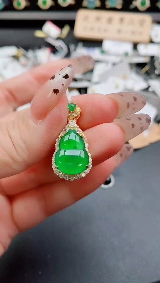 套链银S925镶嵌翡翠1