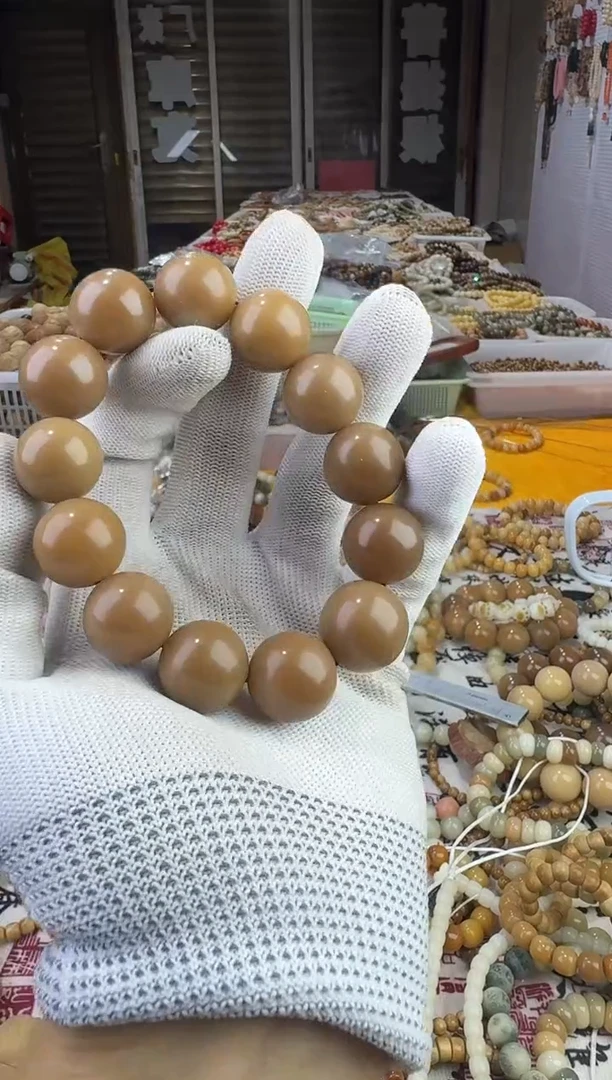 【闪购商品】菩提根/象牙果手串107-菩提大卡咖色