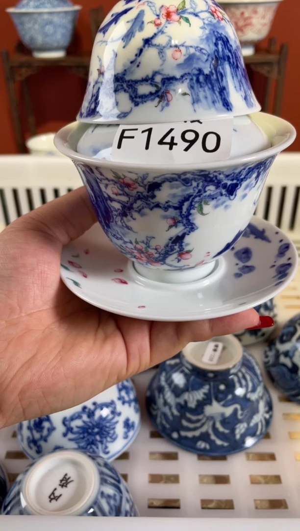 瓷片景德镇手工手绘陶瓷微瑕F1490