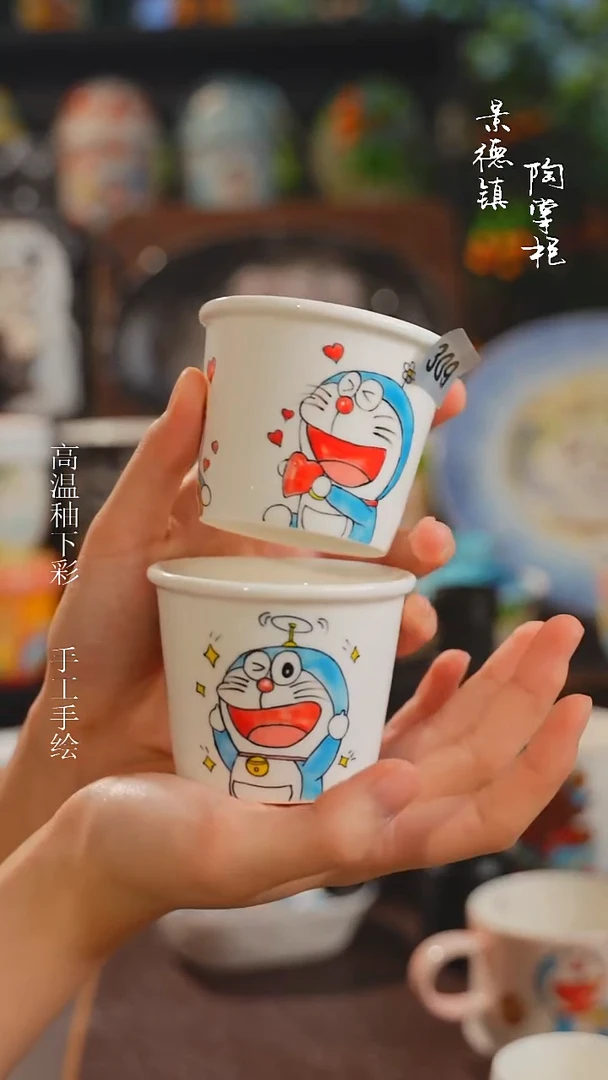 景德镇高温釉下彩纯手工手绘
