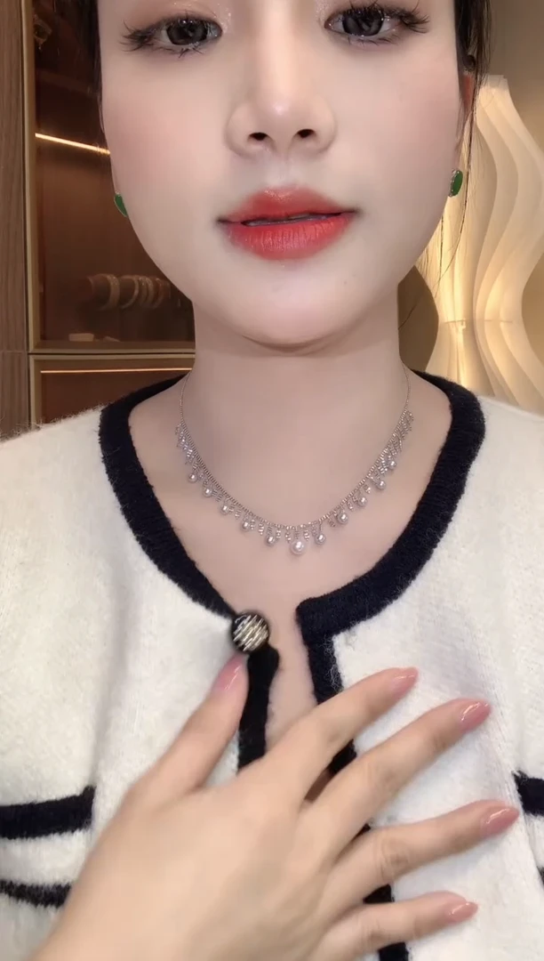 【云中意】海水珍珠项链18K金镶嵌 多样性发货一件