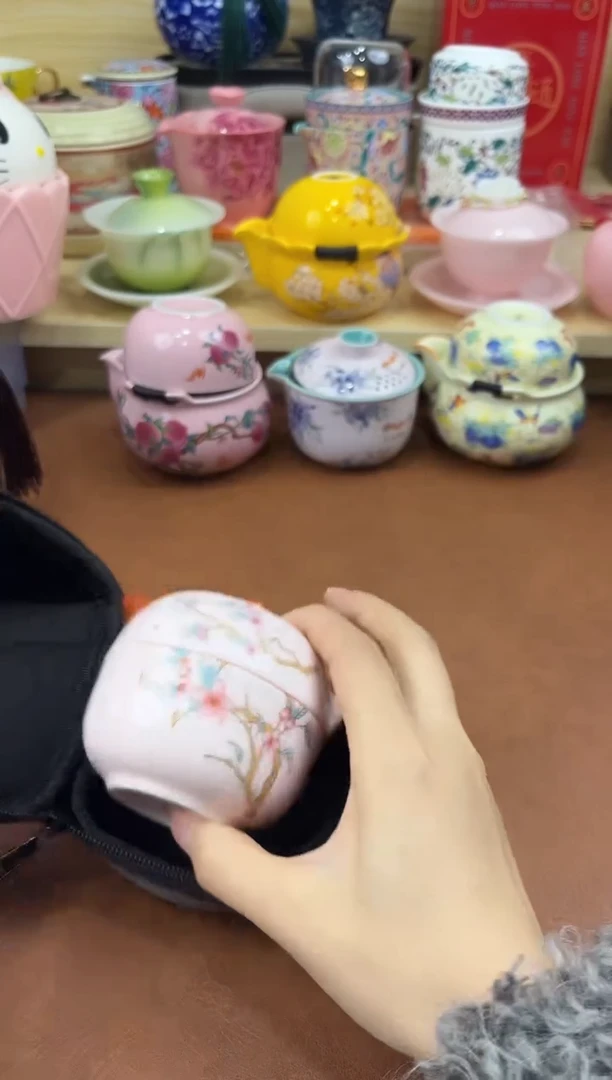 陶陶瓷茶具摆件旅行套组