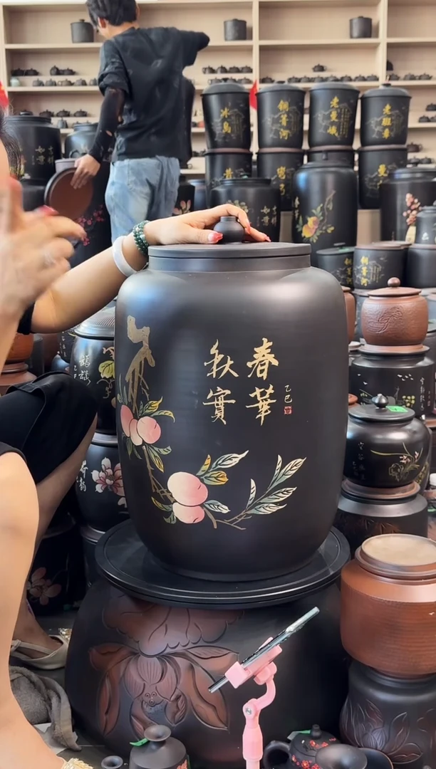 罐瑕疵茶缸高50cm 彩填 625