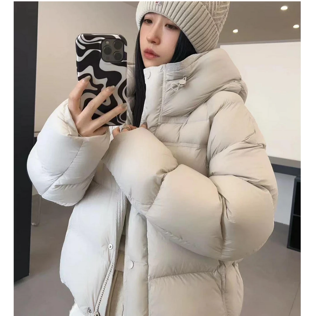 LOFENI2024新国标云感泡芙短款90白鸭绒羽绒服加厚冬XJ-22