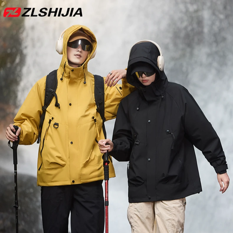 战狼世家2025新款情侣防风冲锋衣夹克男女同款户外休闲大码外套