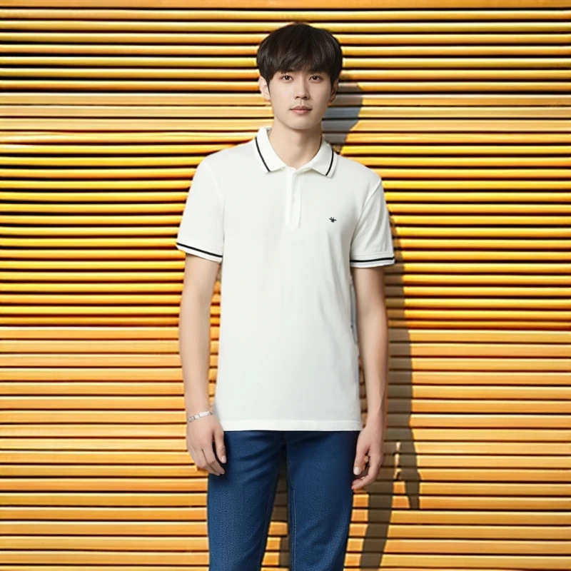 99新 DIOR/迪奥 /polo衫/小蜜蜂刺绣翻领短袖/男款/XL码/8429451