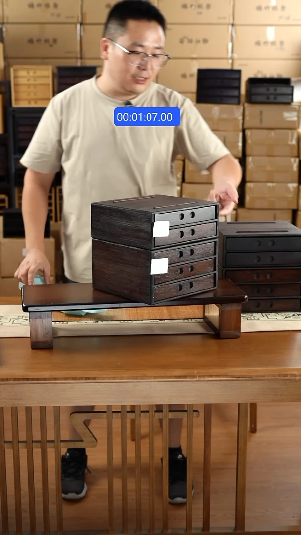 竹2＋3层抽屉盒子0021 0022