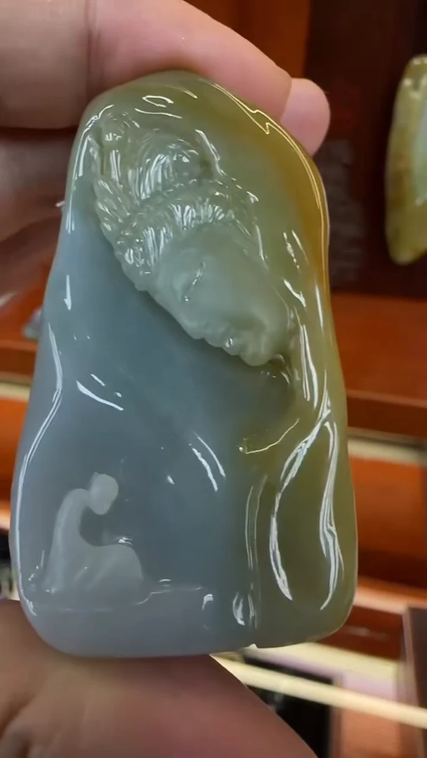 【闪购商品】翡翠挂件未镶嵌国雕谢林工（定制退货扣1000元）