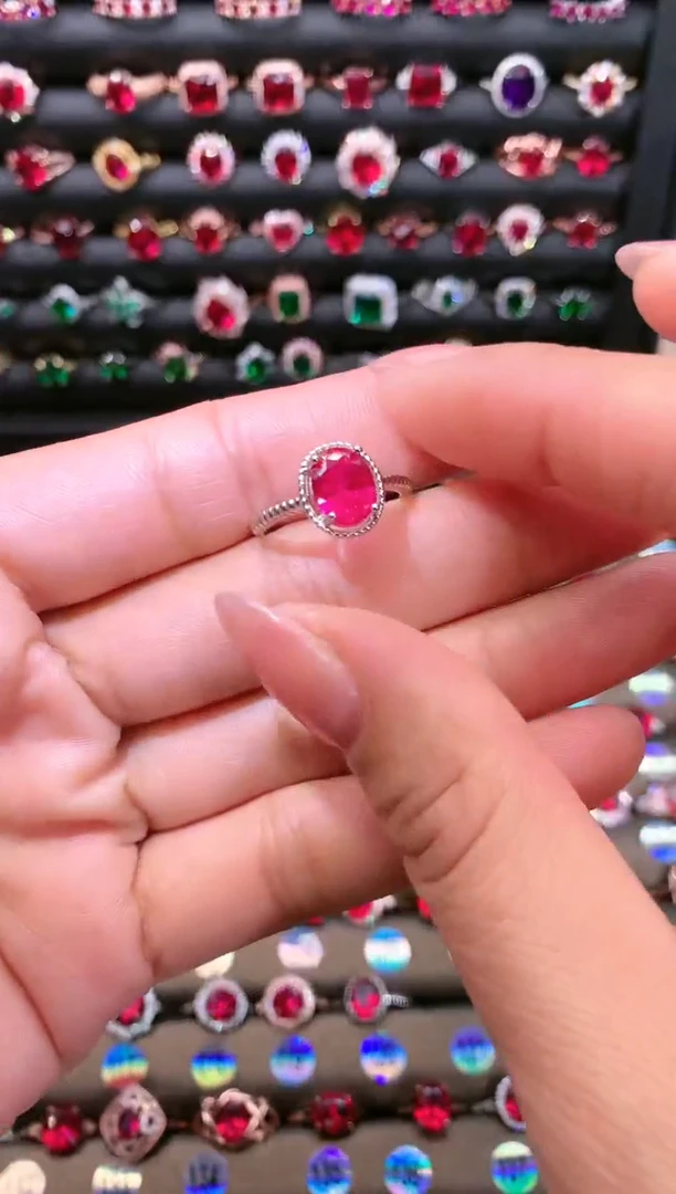 【闪购商品】红宝石戒指银S925镶嵌79