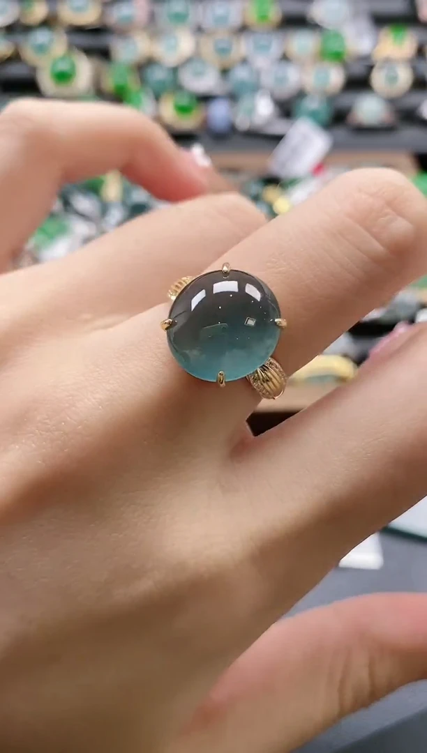 【闪购商品】翡翠戒指银S925镶嵌51511