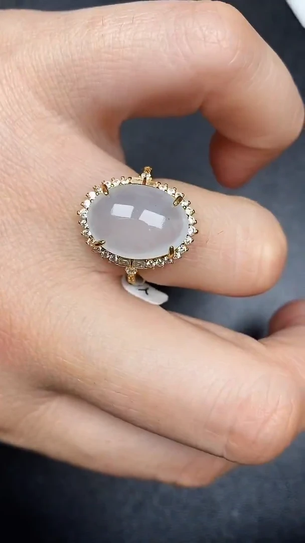 银S925镶嵌戒指翡翠2810