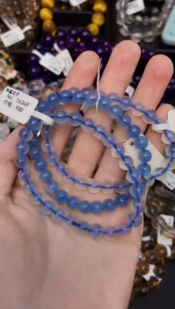 未镶嵌手串绿柱石44海蓝宝